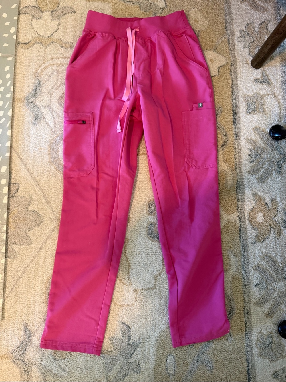 FIGS F’ing Pink High Waisted Petite Skinny Yola Scrub Pant